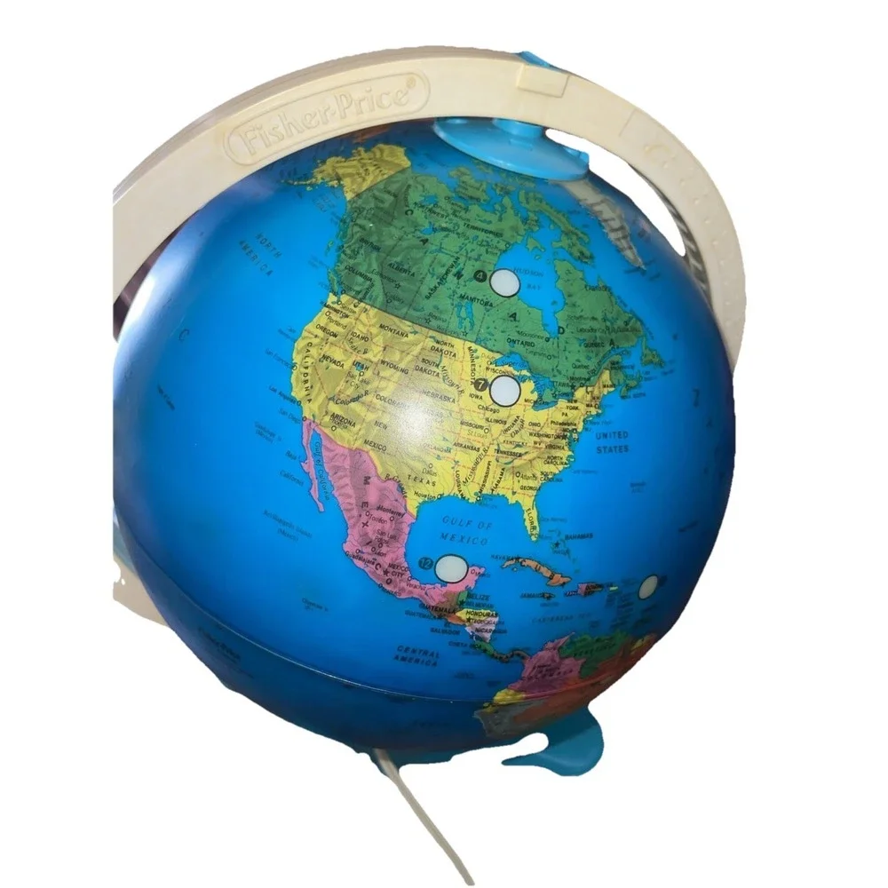 Vintage 1988 Fisher Price World Globe Illuminated Educational Viewfinder Works